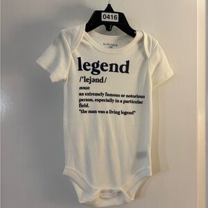 Kids One Piece by Kidtopia  - White Legend Print Sz 12M